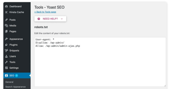 Yoast SEO là gì? Hướng dẫn sử dụng Yoast WordPress SEO 30 Chỉnh sửa robots.txt ngay trên bảng điều khiển
